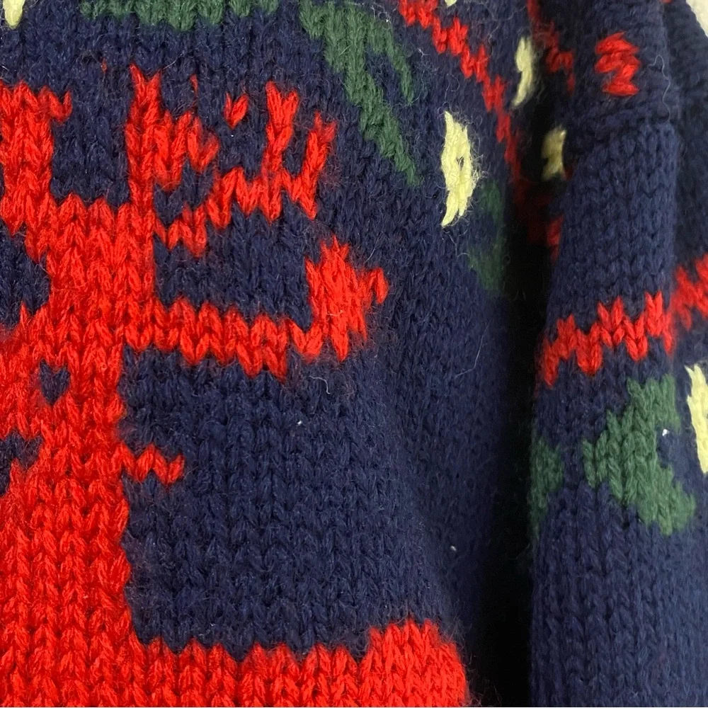 90s vtg GOKEYS Reindeer Sweater